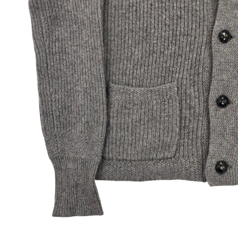 RRL Ralph Lauren 100% Cashmere Knitted Cardigan Grey Men's Small