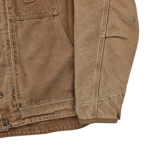 Carhartt Berwick Y2K Workwear Fleece Lined Jacket Brown Men's Large