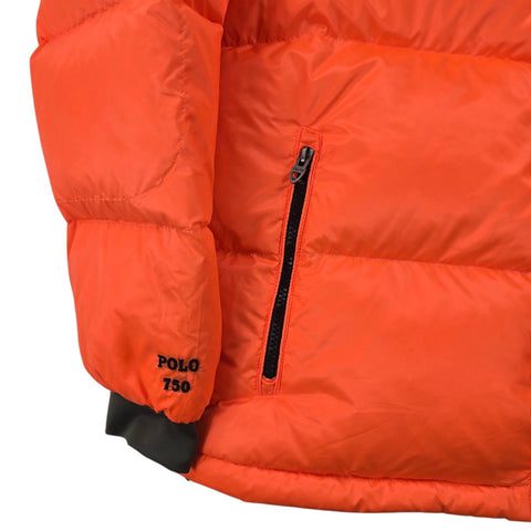 Polo Ralph Lauren 750 Sherpa Sportsmen Down Puffer Jacket Orange Men's Medium