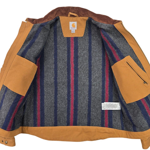 Carhartt Detroit Workwear Blanket Lined Jacket Brown Men's Medium