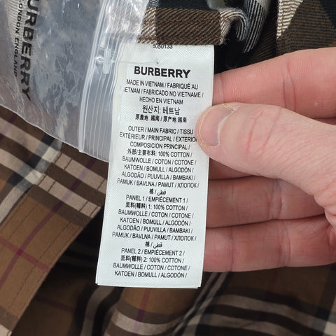Burberry Patchwork Nova Check Long Sleeve Shirt Men's Medium