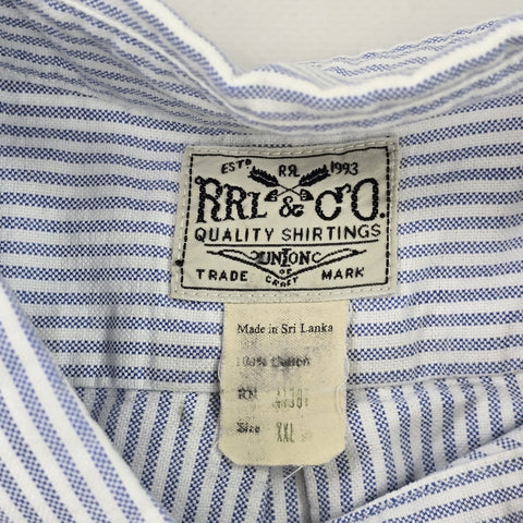 RRL Ralph Lauren Pinstripe Long Sleeve Shirt Men's XXL