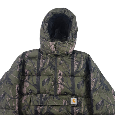 Carhartt WIP Jones 1/2 Zip Camouflage Puffer Jacket Men's Medium