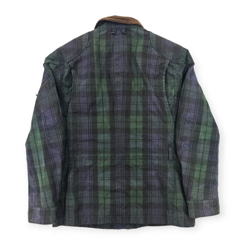 Polo Ralph Lauren Iconic Oilcloth Cylinder Biker Waxed Check Jacket Men's Medium