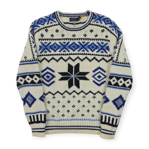 Polo Ralph Lauren Nordic Snowflake Knitted Jumper Men's Small