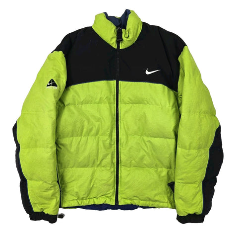 Nike ACG Y2K Down Puffer Jacket Neon Green Men's Large