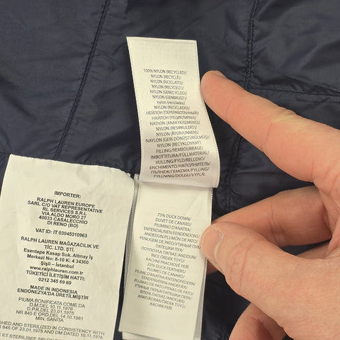 Polo Ralph Lauren Tyrol Ripstop Down Puffer Gilet Jacket Blue Men's Medium