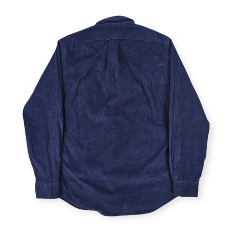 Polo Ralph Lauren Bear Corduroy Long Sleeve Shirt Blue Men's Medium
