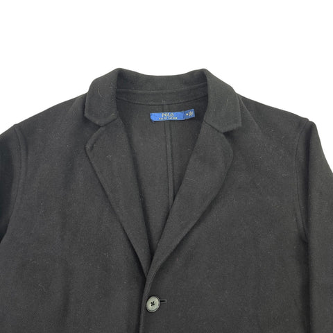 Polo Ralph Lauren Single Breasted Wool Classic Coat Black Women's Medium