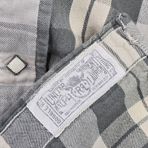 RRL Ralph Lauren Western Flannel Checkered Shirt Men's Small
