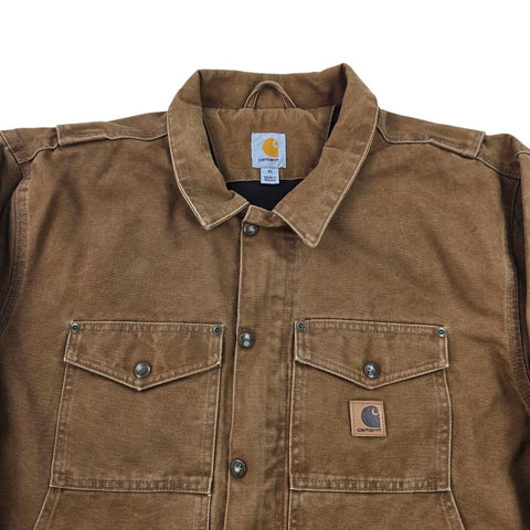 Carhartt Berwick Y2K Workwear Fleece Lined Jacket Brown Men's XL