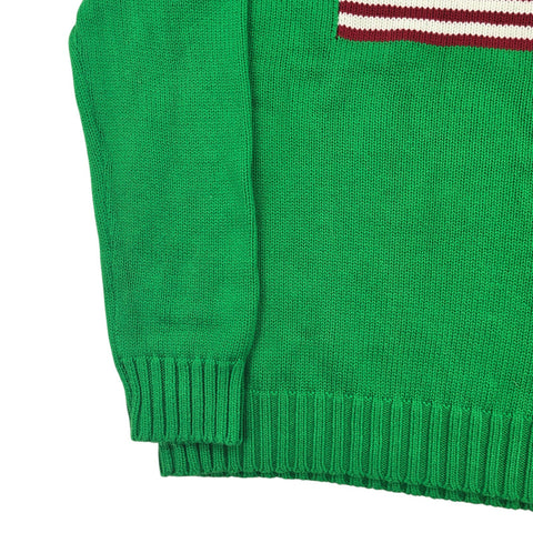 Polo Ralph Lauren USA Flag Knitted Jumper Green Men's Medium