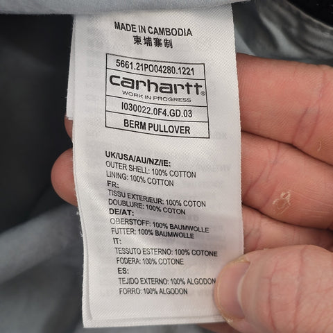 Carhartt WIP Berm Utility 1/2 Zip Anorak Jacket Blue Men's Small