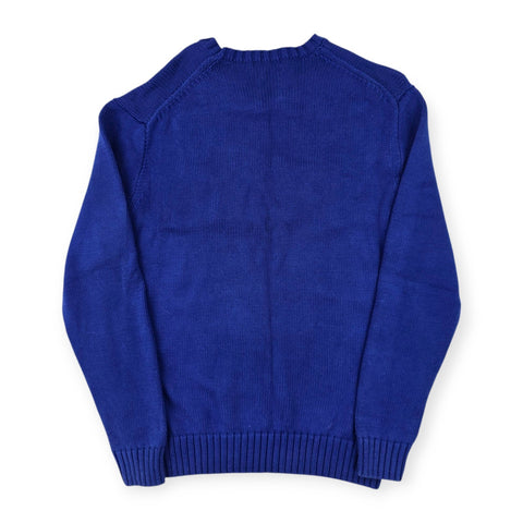 Polo Ralph Lauren Spellout Knitted Jumper Blue Men's Large