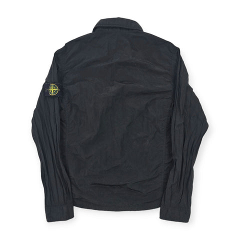 Stone Island Nylon Metal Shimmer Overshirt Jacket Black Men's Small
