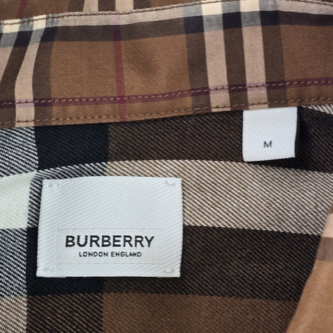 Burberry Patchwork Nova Check Long Sleeve Shirt Men's Medium