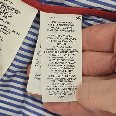 Polo Ralph Lauren Down Puffer Gilet Jacket Red Men's Small