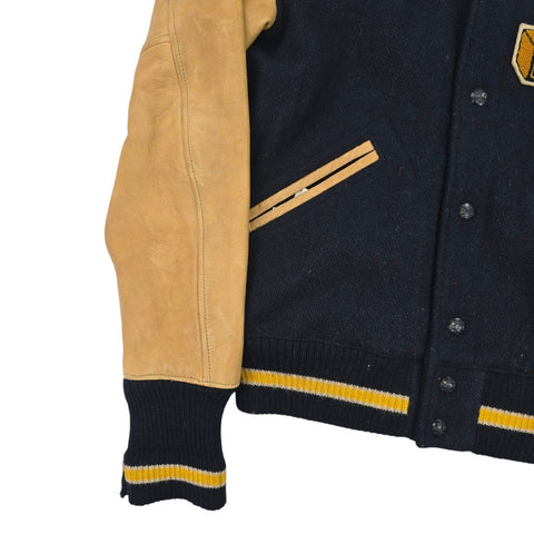 Polo Ralph Lauren Leather Letterman Varsity College Jacket Men's Small