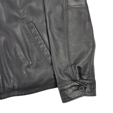 Polo Ralph Lauren Leather Bomber Jacket Black Men's XL