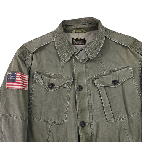 Polo Ralph Lauren Military Patch Field Jacket Green Men's Medium