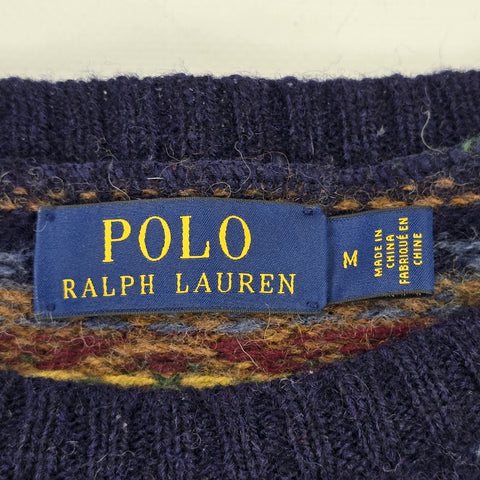 Polo Ralph Lauren Fair Isle Pattern Knitted Jumper Men's Medium