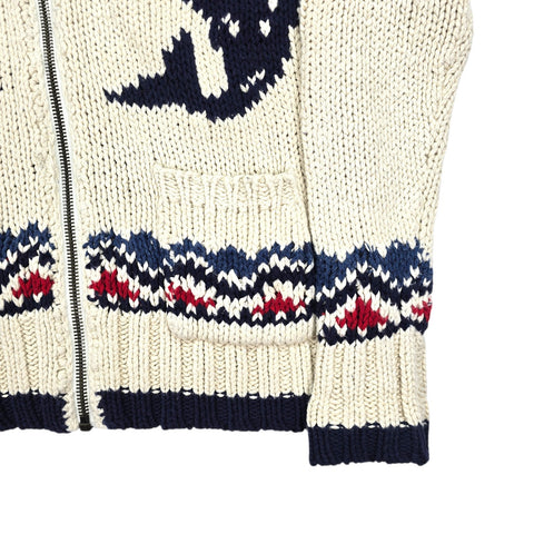 Polo Ralph Lauren Whale Anchor Full Zip Shawl Knitted Cardigan Men's Medium
