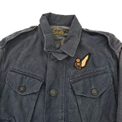 Polo Ralph Lauren Military Patch Field Jacket Blue Men's Large