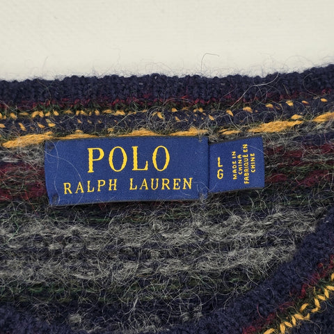 Polo Ralph Lauren Letterman Fair Isle Pattern Knitted Jumper Men's Large