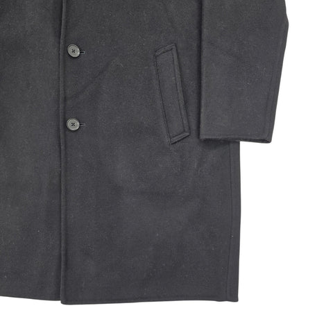 Polo Ralph Lauren Single Breasted Wool Classic Coat Black Women's Medium