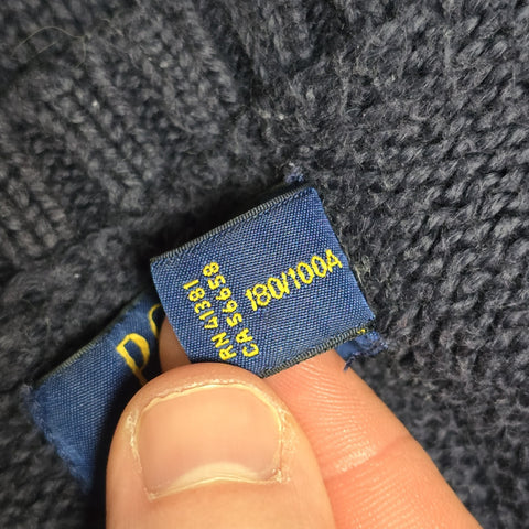 Polo Ralph Lauren USA Flag Knitted Jumper Blue Men's Large