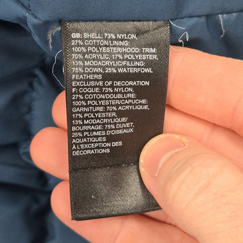 The North Face Tower Peak 550 Dryvent Down Puffer Jacket Blue Men's Large