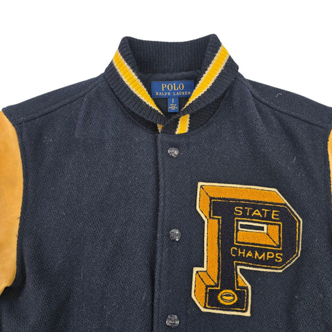 Polo Ralph Lauren Leather Letterman Varsity College Jacket Men's Small