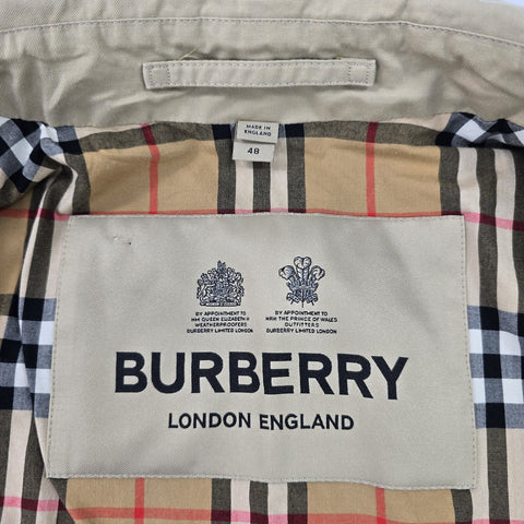 Burberry Pimlico Single Breasted Nova Check Car Coat Brown Men's Medium