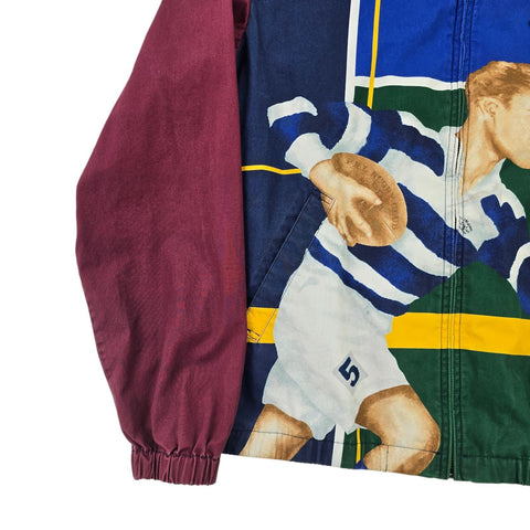 Polo Ralph Lauren Rugby Graphic Colourblock Harirngton Jacket Men's Medium