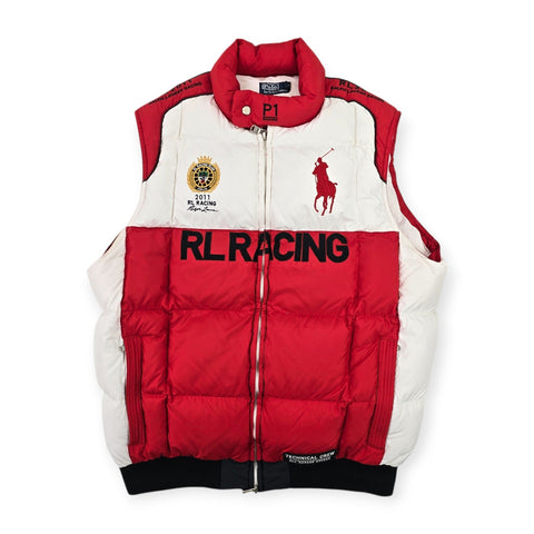 Polo Ralph Lauren Italia Racing Spellout 2011 Down Puffer Gilet Jacket Mens XL