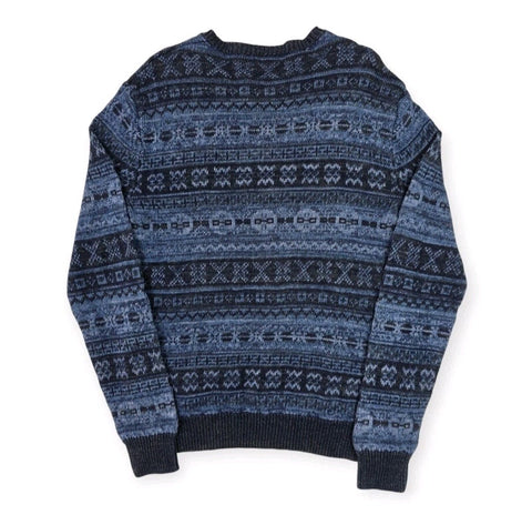 Polo Ralph Lauren Fair Isle Pattern Knitted Jumper Blue Men's Small