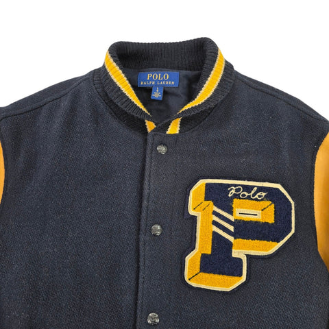 Polo Ralph Lauren Leather Letterman Varsity College Jacket Men's Large