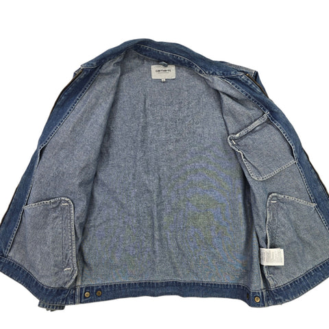 Carhartt WIP Detroit Denim Bomber Jacket Blue Men's Medium