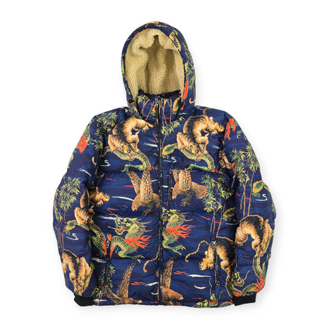 Polo Ralph Lauren 750 Animal Print Down Puffer Jacket Men's Small