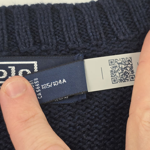 Polo Ralph Lauren USA Flag Bear Knitted Jumper Blue Men's XL