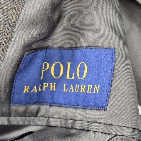 Polo Ralph Lauren Wool Herringbone Single Breasted Blazer Green Men's Size 42R
