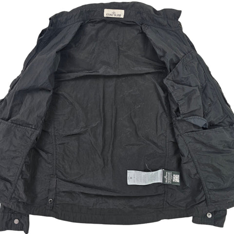 Stone Island Nylon Metal Shimmer Overshirt Jacket Black Men's Small