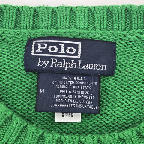 Polo Ralph Lauren USA Flag Knitted Jumper Green Men's Medium