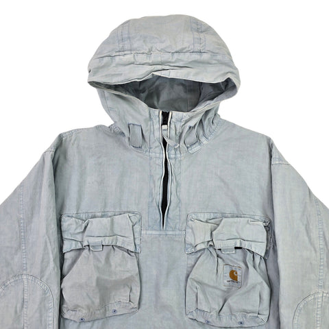 Carhartt WIP Berm Utility 1/2 Zip Anorak Jacket Blue Men's Small