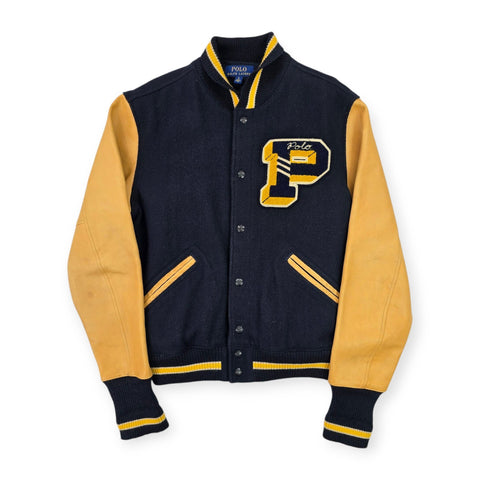 Polo Ralph Lauren Leather Letterman Varsity College Jacket Men's Large
