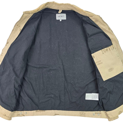 Carhartt WIP Detroit Motor City Graphic Bomber Jacket Brown Men's Large