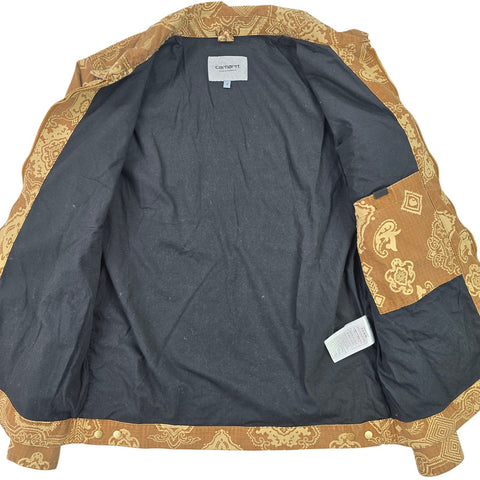 Carhartt WIP Detroit Bandana Pattern Jacket Brown Men's Small