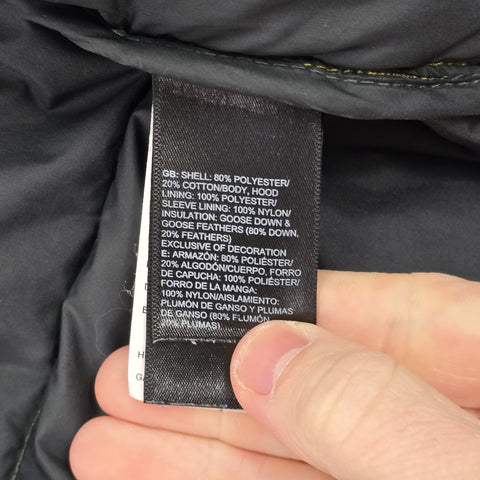 The North Face Box Canyon 550 Down Puffer Jacket Green Men's Medium