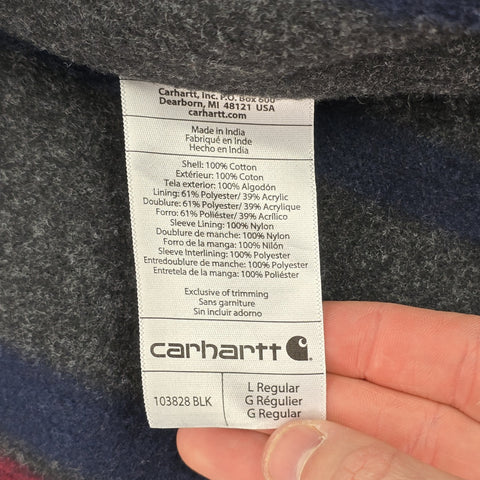 Carhartt Detroit Workwear Blanket Lined Jacket Black Men's Large