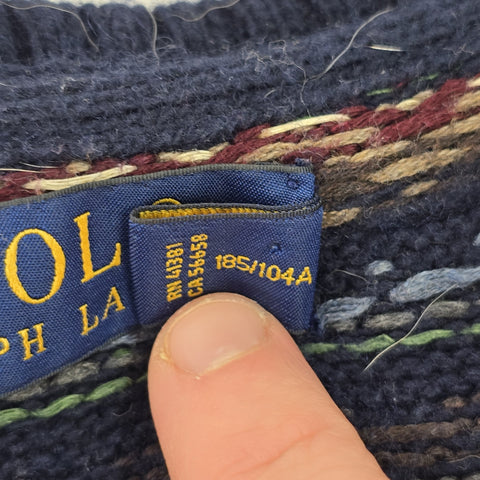 Polo Ralph Lauren Fair Isle Pattern Knitted Jumper Men's XL